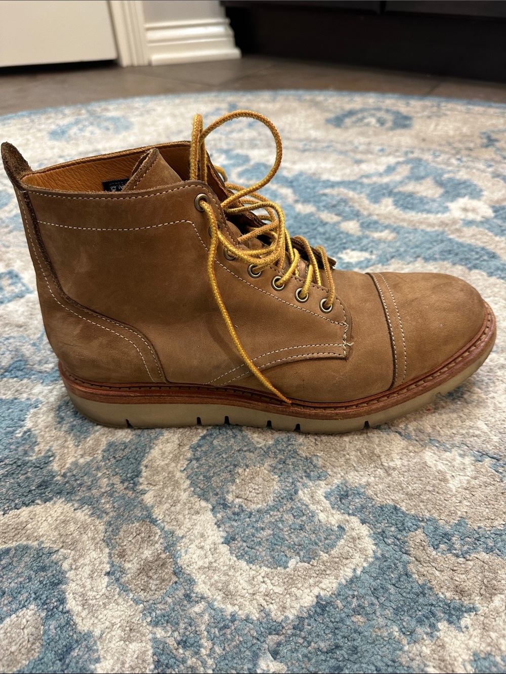 Allen Edmonds Park City Tan Suede Lace-Up Boots - Picture 10 of 13
